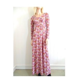 Vtg hippie maxi dress s/m